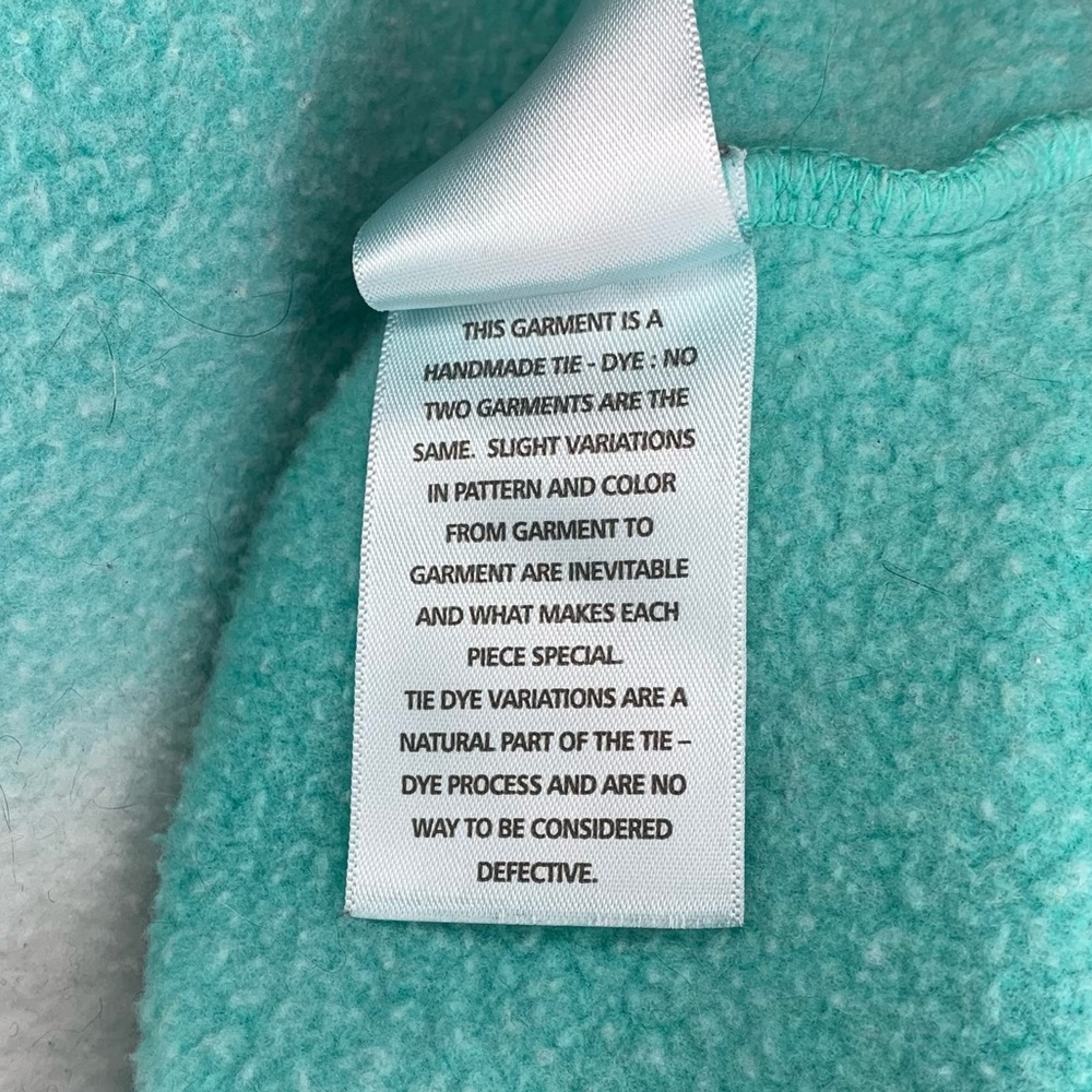 Calvin Klein Jeans Ombre Crop Hoodie 60% Cotton Size S Green/Teal/White - Picture 10 of 11